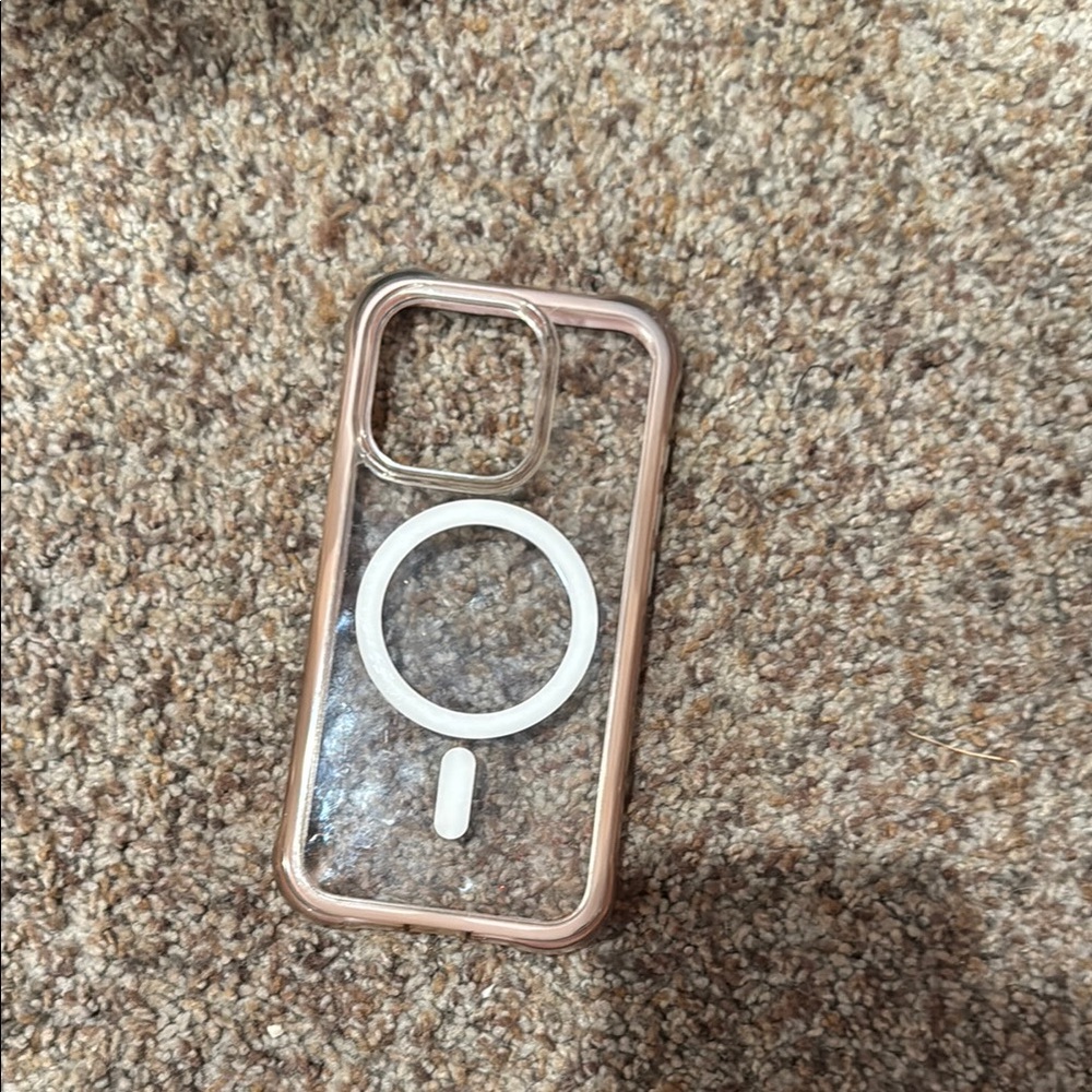 Transparent Phone Case with Gold Accents